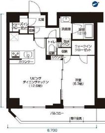 アーバネックス大森 1303 間取り図