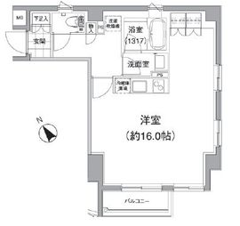 パークハビオ元麻布 204 間取り図