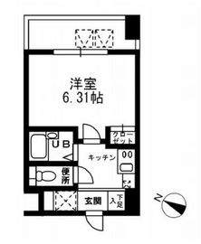 レジディア中落合 C101 間取り図