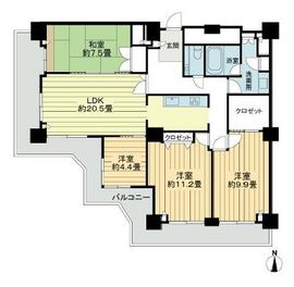 サンクォーレタワー 21階 間取り図