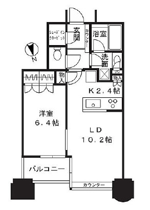 青山パークタワー 8階 間取り図