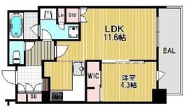 グローバルフロントタワー 6階 間取り図