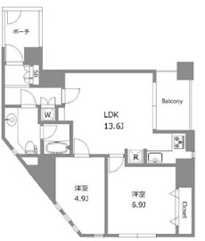 フリーディオ広尾南 11階 間取り図