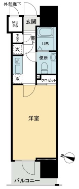 パトリア九段下 603 間取り図