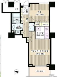 イーストコモンズ清澄白河セントラルタワー 3階 間取り図