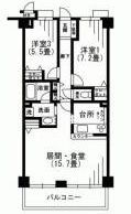 ルピナス渋谷桜丘ガーデンコート 5階 間取り図