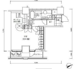 パークキューブ愛宕山タワー 2704 間取り図