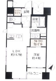 ロジュマンジャンティ人形町 10階 間取り図