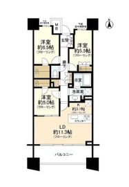 ブランズシティ品川勝島 17階 間取り図