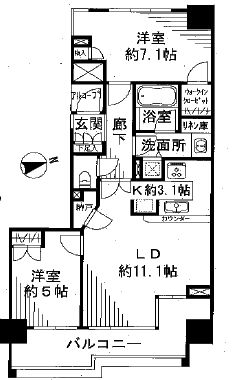 神楽坂アインスタワー 9階 間取り図