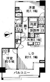 神楽坂アインスタワー 7階 間取り図