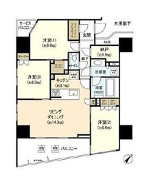 プレミスト日本橋浜町 14階 間取り図