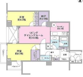 レジオン白金クロス 13階 間取り図