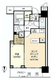 ザ・パークハウス晴海タワーズ クロノレジデンス 38階 間取り図