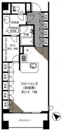 ウィズウィース渋谷神南 S棟 2階 間取り図