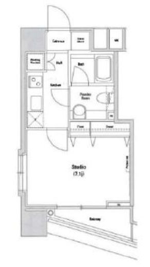 ファーストリアルタワー新宿 1307 間取り図