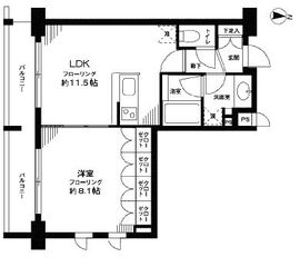 オーキッドレジデンス神楽坂 509 間取り図