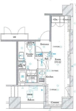 ザ・タワー芝浦 6階 間取り図