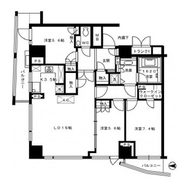 シティタワー四谷 13階 間取り図