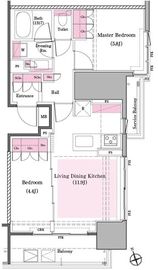 サンウッド東中野 3階 間取り図