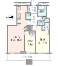 ラグナタワー 15階 間取り図