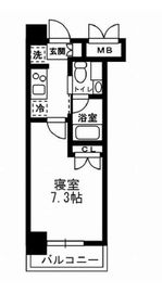 レジディア月島3 1103 間取り図