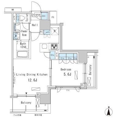 パークアクシス蒲田ステーションゲート 313 間取り図