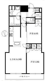 富久クロスコンフォートタワー(Tomihisa Cross)  34階 間取り図