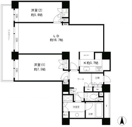 リバーポイントタワー 3109 間取り図