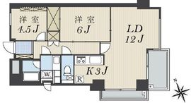 ウィン麻布十番ハラビル 9階 間取り図