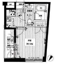 ジェイパーク恵比寿3アルティマ 5階 間取り図