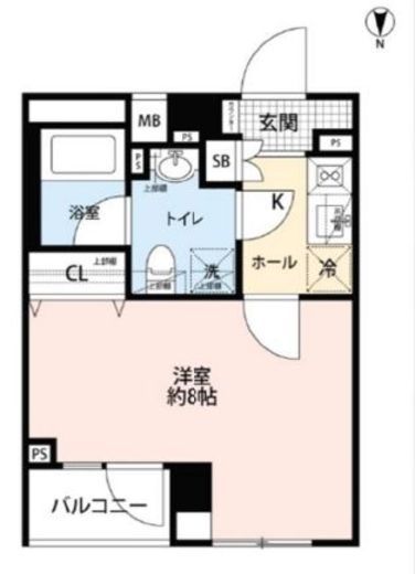 ガリシア菊川エストゥディオ 2階 間取り図