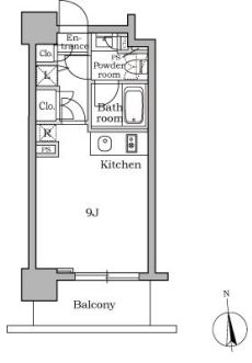レジディア三軒茶屋 803 間取り図