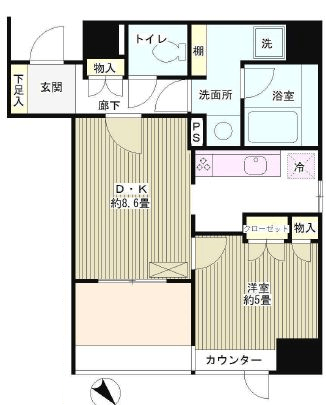 カルナ築地 402 間取り図