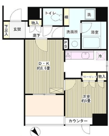 カルナ築地 402 間取り図