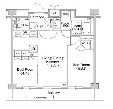 コンフォリア駒場 207 間取り図