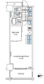 コンフォリア新宿イーストサイドタワー 1524 間取り図