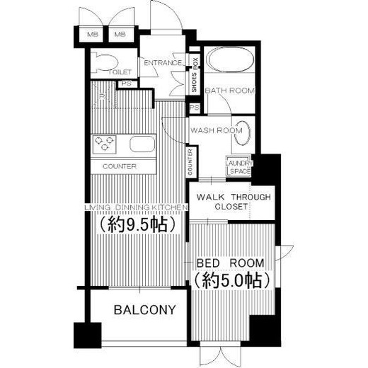 CONOE赤坂丹後町 7階 間取り図
