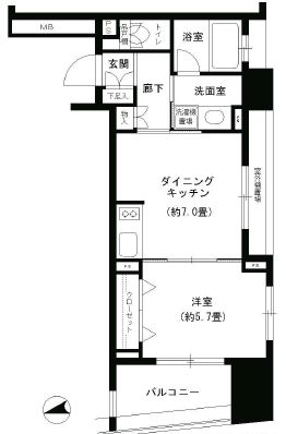 パークキューブ浅草田原町 207 間取り図