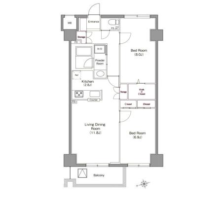 ベラカーサ広尾 512 間取り図