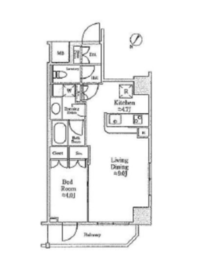 エスタシオン赤坂 302 間取り図