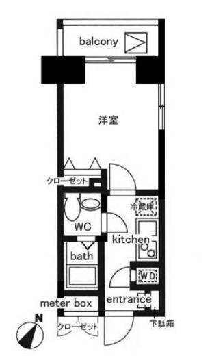 レジディア日本橋人形町2 511 間取り図