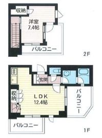 エスティメゾン北新宿 605 間取り図