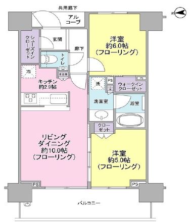 シティハウス秋葉原イーストレジデンス 13階 間取り図