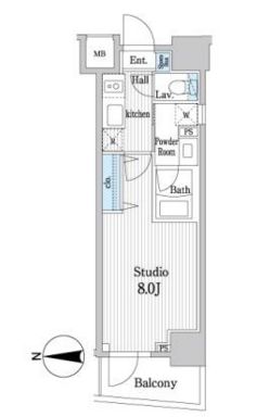 オークスクエア本郷 404 間取り図
