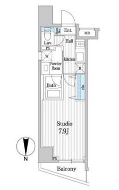 オークスクエア本郷 805 間取り図