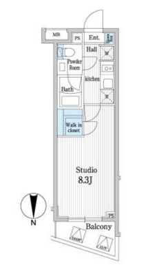 オークスクエア本郷 405 間取り図