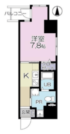 ププレ上野松が谷 202 間取り図