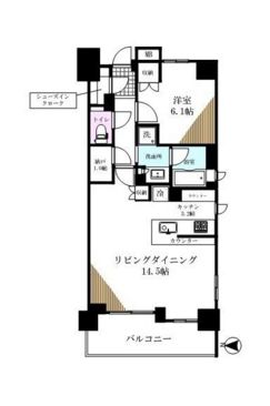 ザ・パークハウス上野池之端レジデンス 4階 間取り図