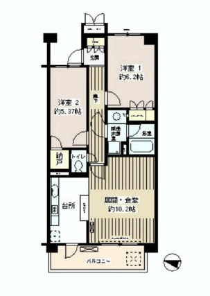 クラッサ目黒かむろ坂 303 間取り図